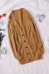 Front Pocket And Buttons Closure Cardigan